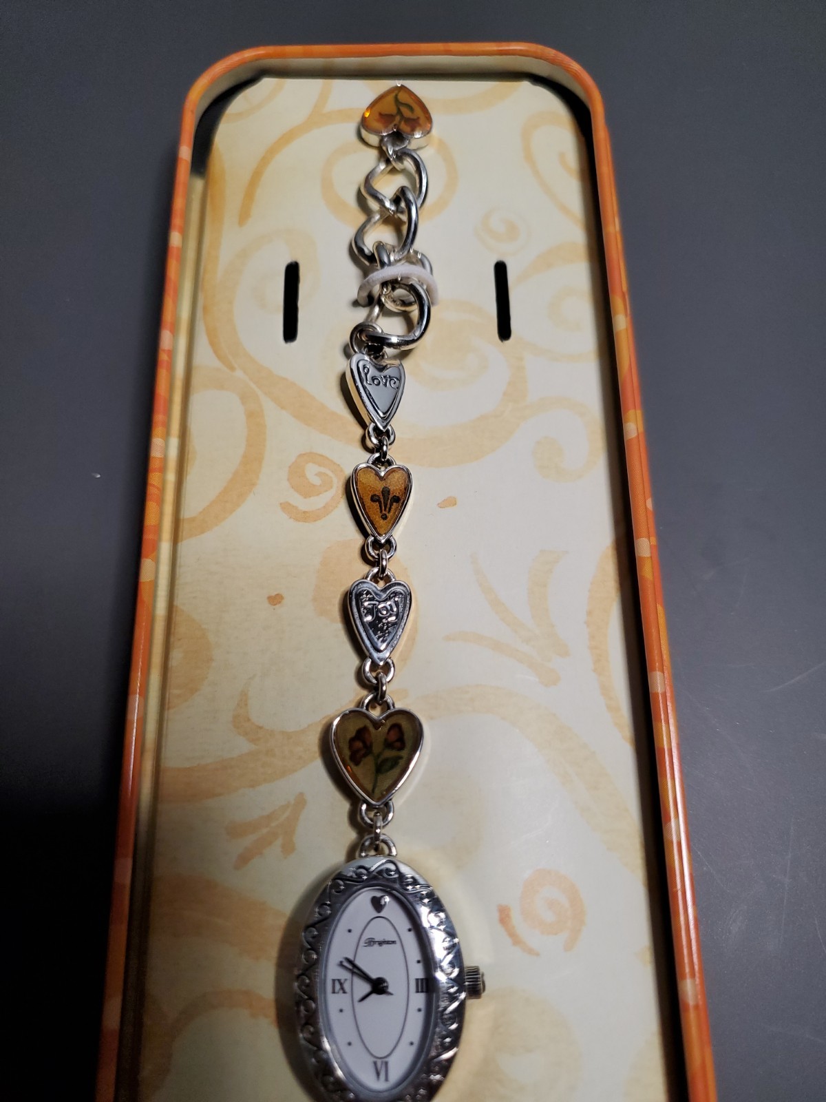 Brighton Picadilly Heart Watch 8 Charms In Wristband Multi-Color Hearts – NEW