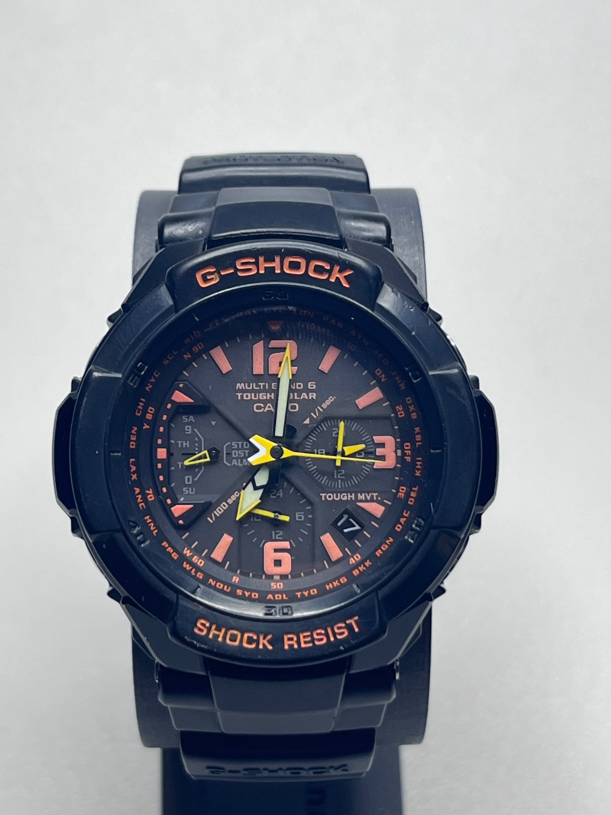 Casio G-Shock Gravitymaster GW-3000B Tough Solar Multi Band 6 Black Orange 5121