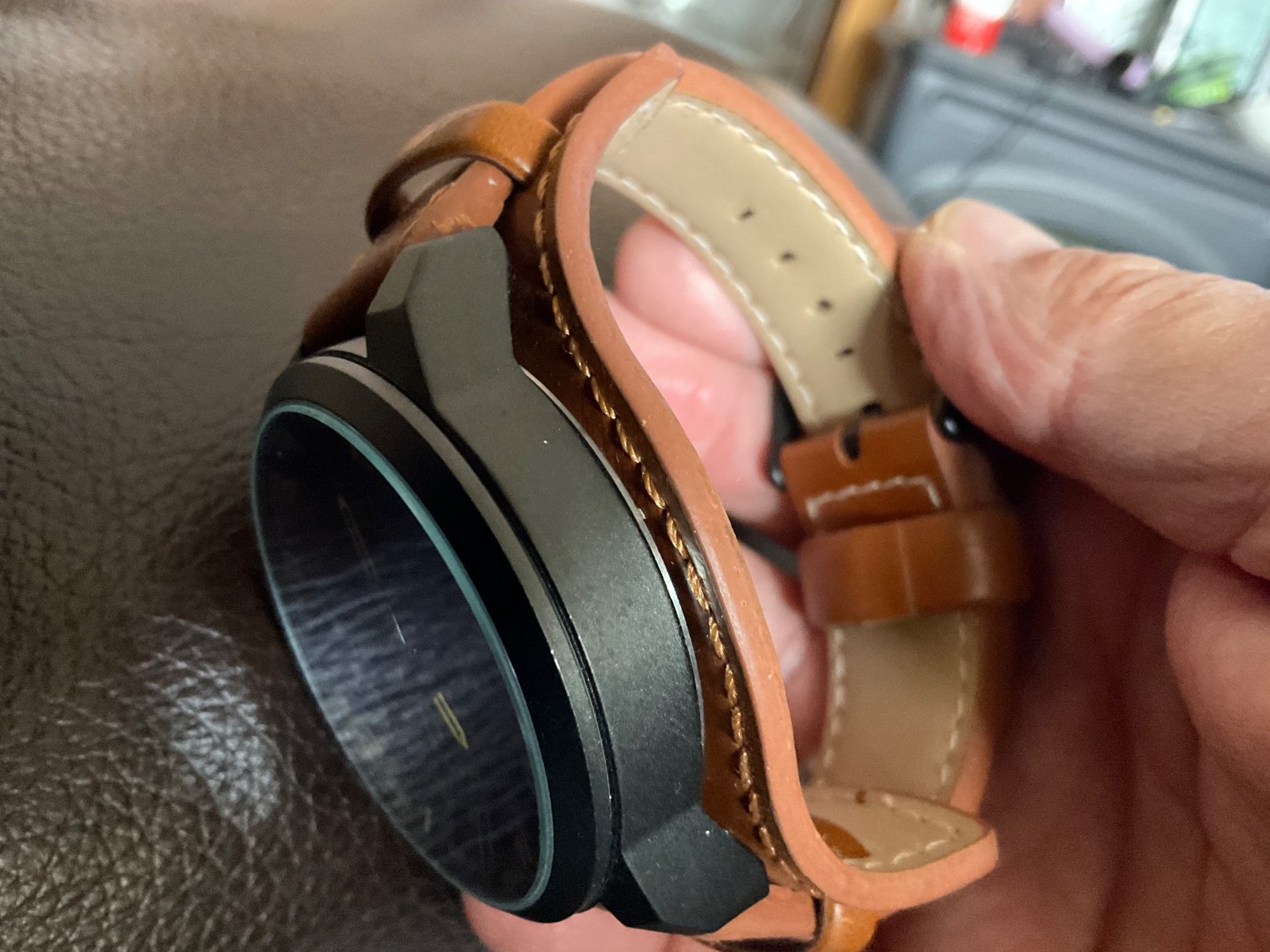 CURREN Men Watches Large Dial Casual Brown Leather Wristwatch Male Quartz Watch