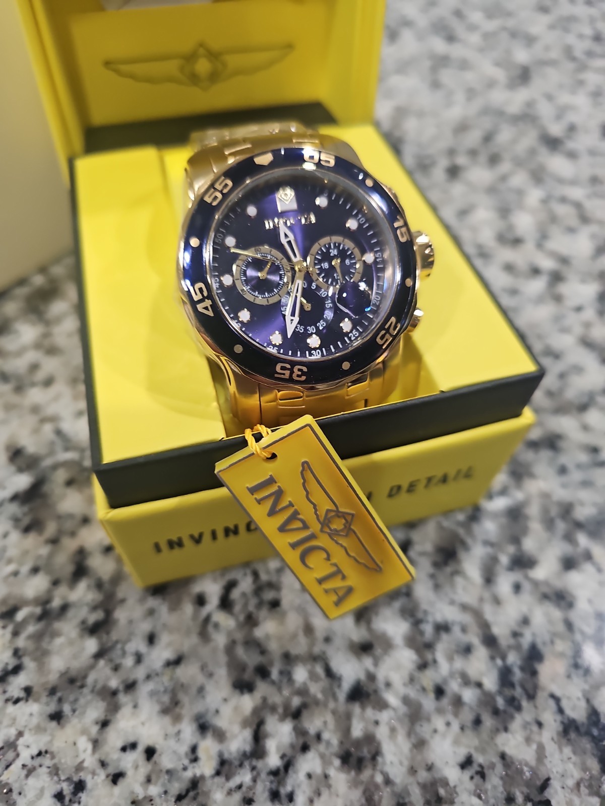 Retail $329.00 Invicta Pro Diver SCUBA Men’s Watch – 48mm, Gold (0073)