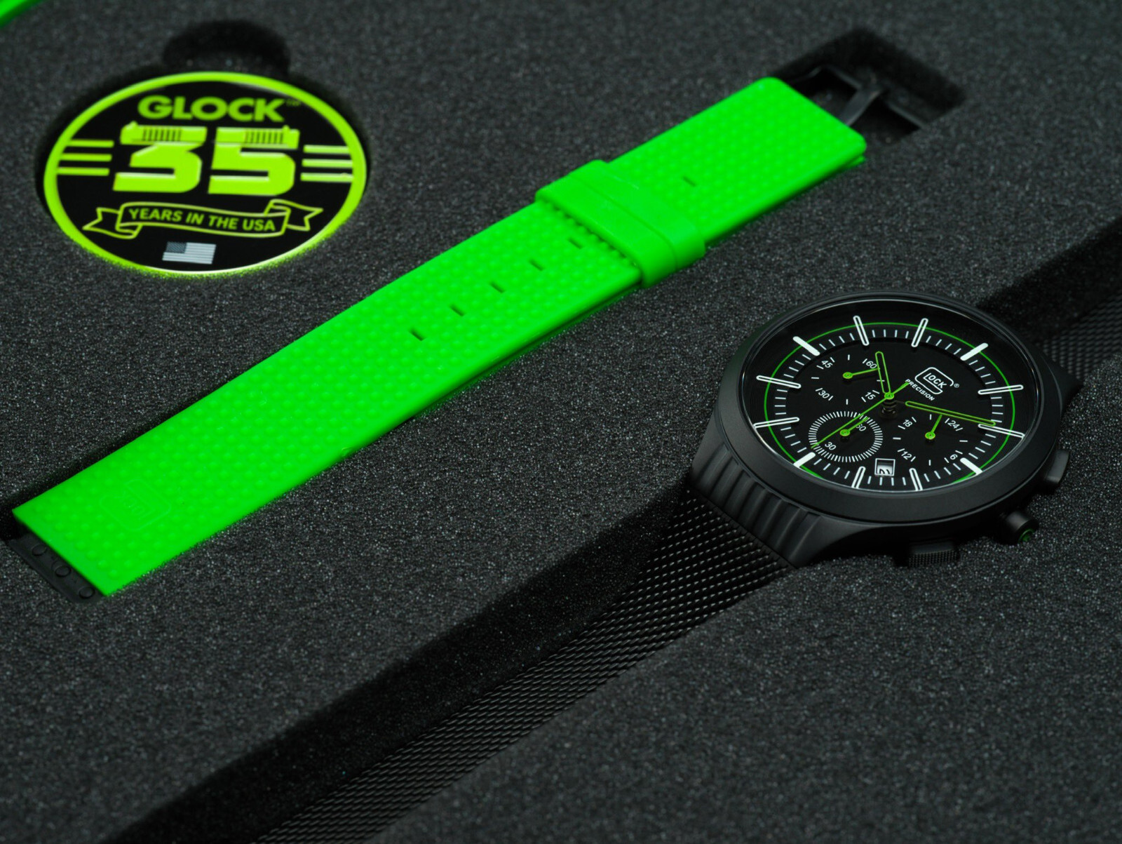 Glock Limited Edition Precision 35th Anniversary Titanium Solar Chrono W G2U