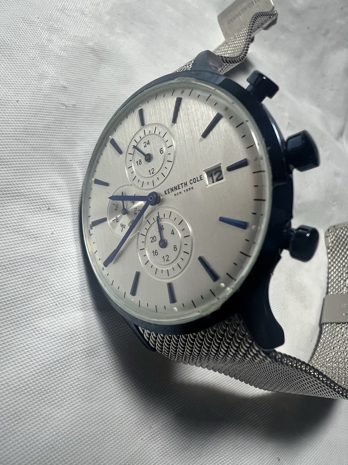 kenneth cole new york KC15181007MN,men’s, Chronograph, Silver Dial,St/Steel,3ATM