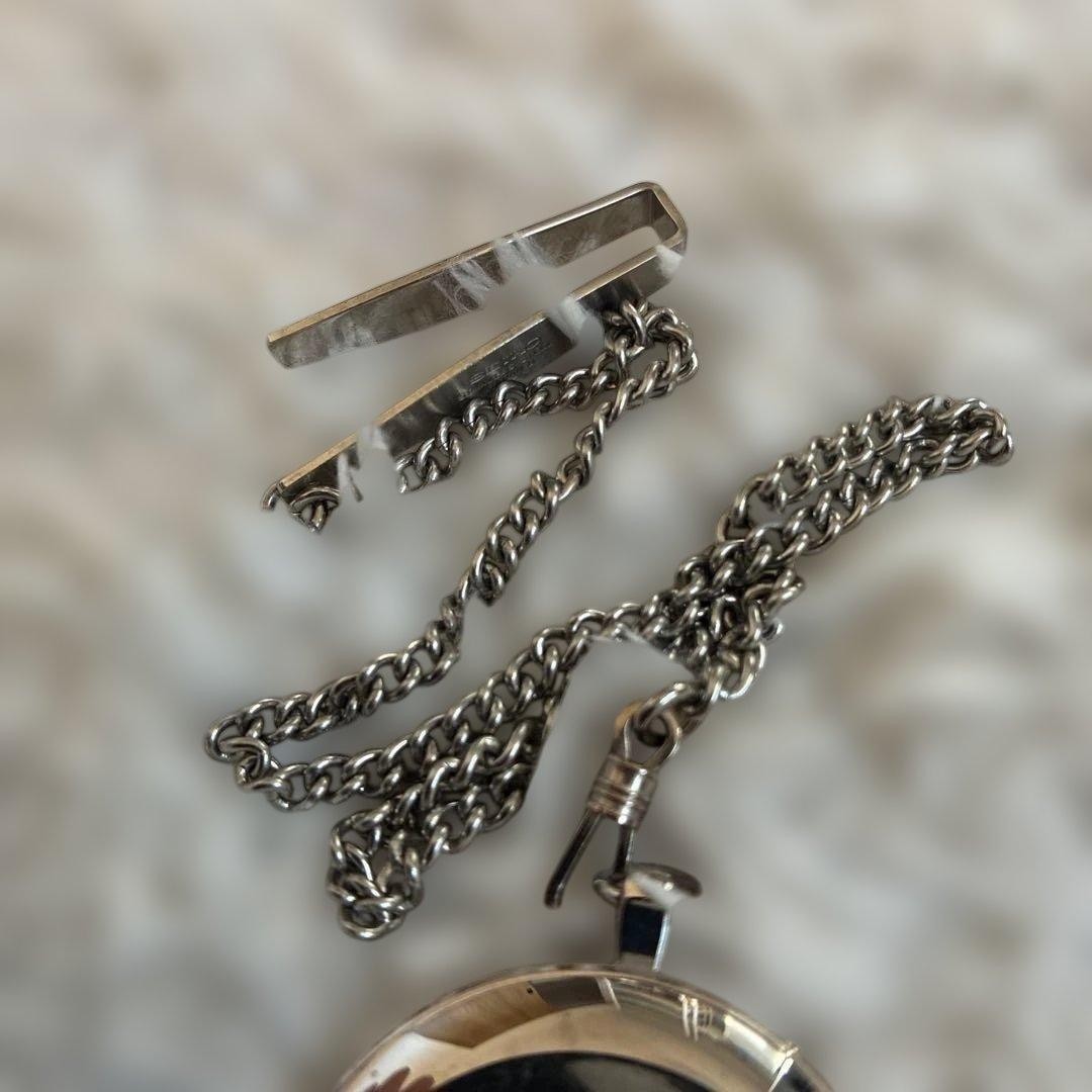 [Excellent Condition] SEIKO Pocket Watch, Stainless Steel, Analog Chain Watch