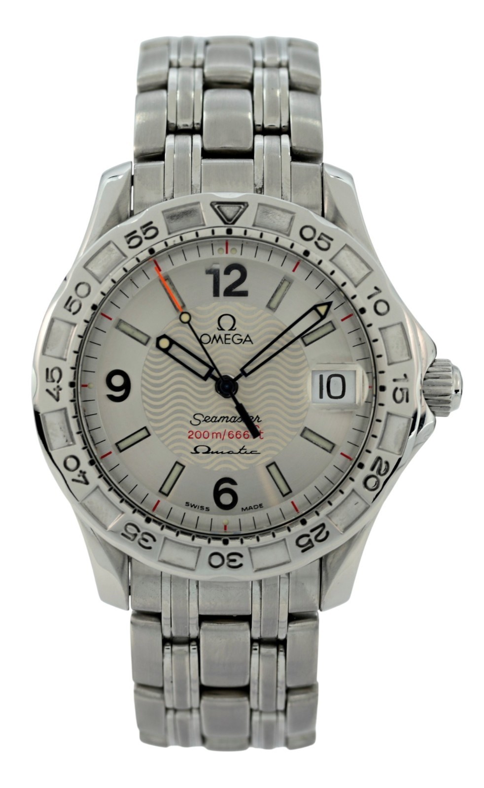 Omega 37mm Men’s Omegamatic Seamaster Autoquartz Silver Dial Watch- Ref: 2514.30
