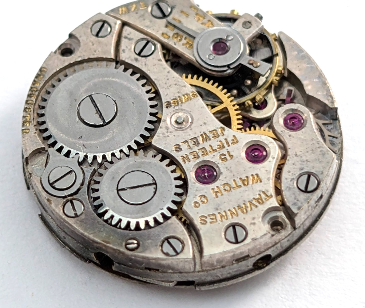 Vintage TAVANNES 15 Jewels Petite Ladies 17mm Swiss Watch Movement PARTS REPAIR