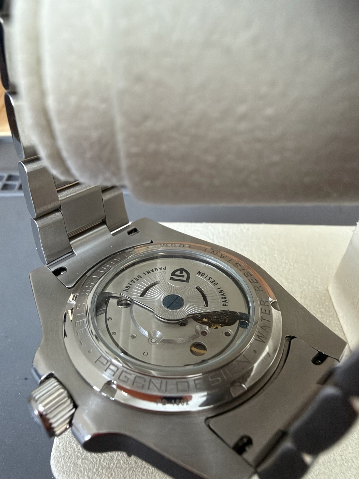 Pagani Design GMT Automatic Men’s Diver Watch Black Dial 100m SS Bracelet