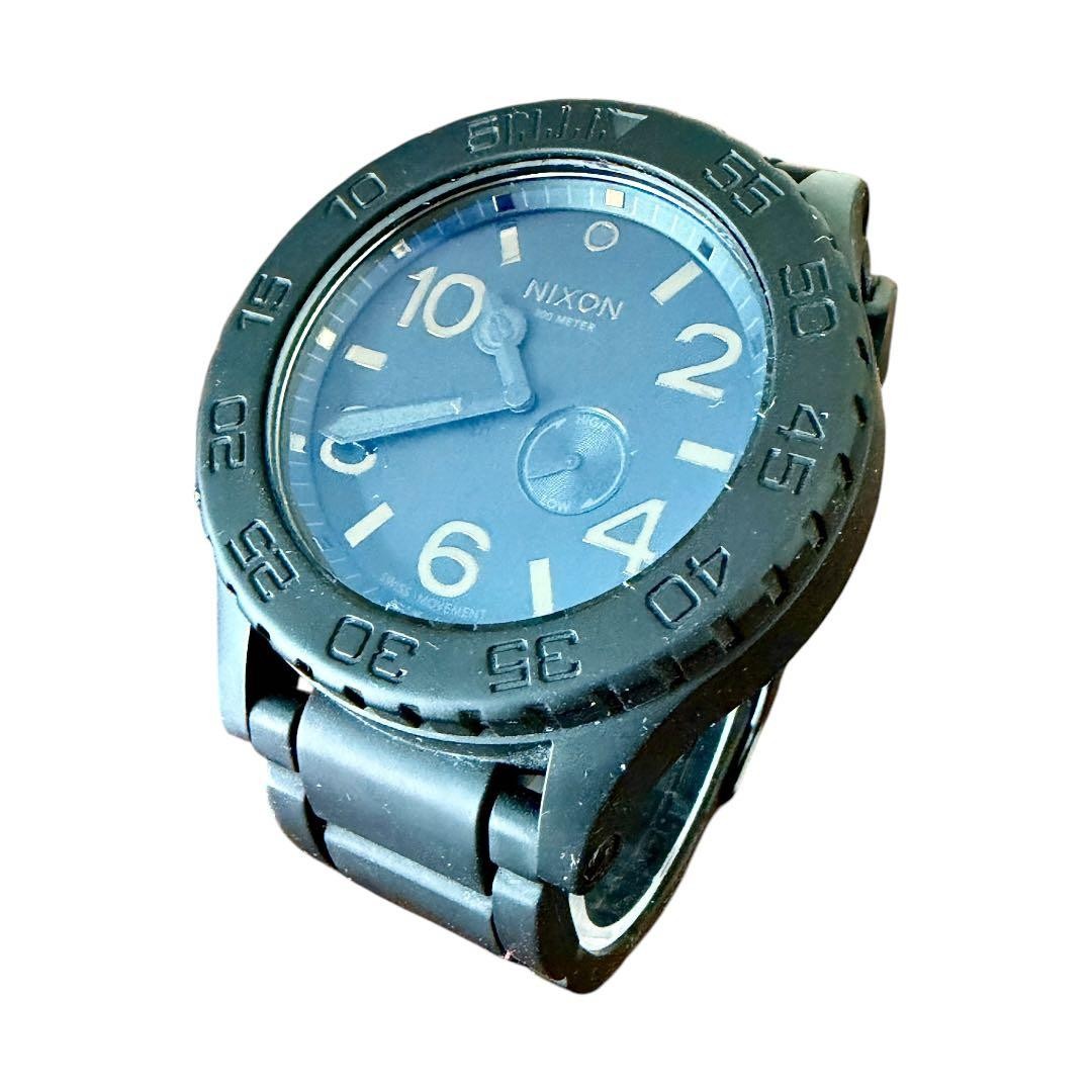 NIXON 51-30 Swiss Quartz Diver 2.01in Matte Black Rubber Coated SS Watch