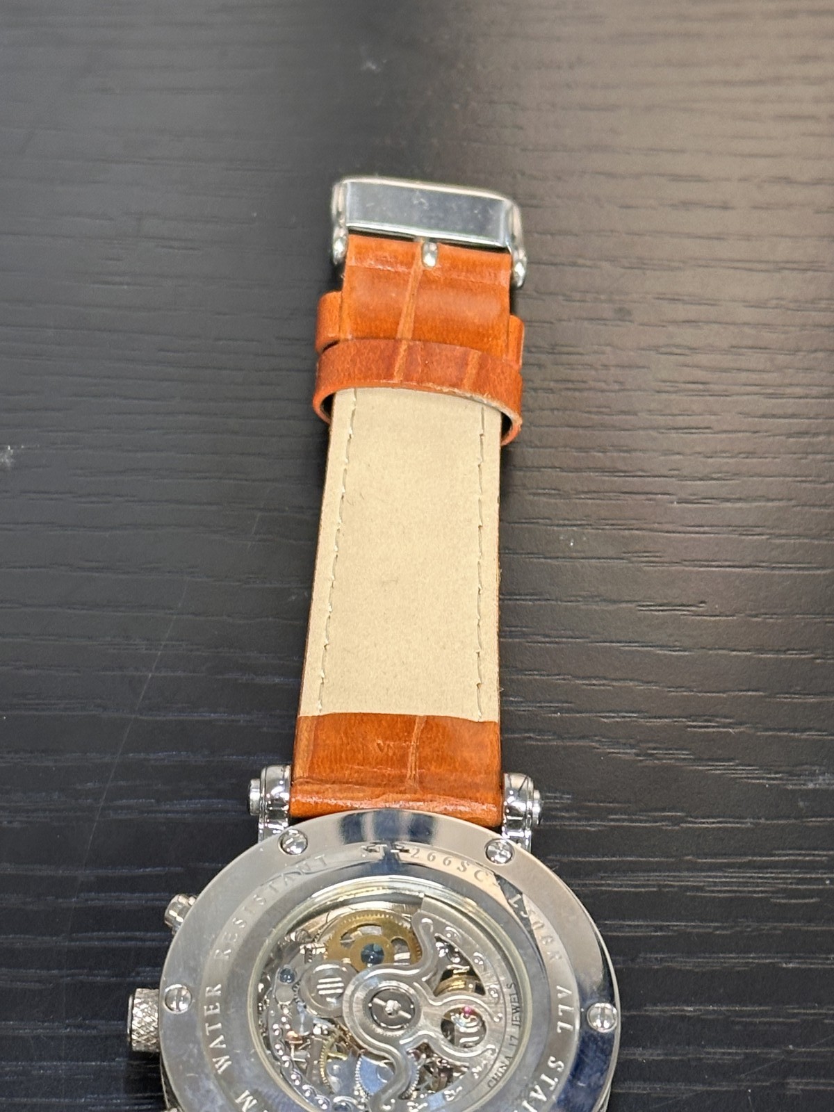 Stauer ST-266SC-L50BR Chronograph Watch with Leather Band