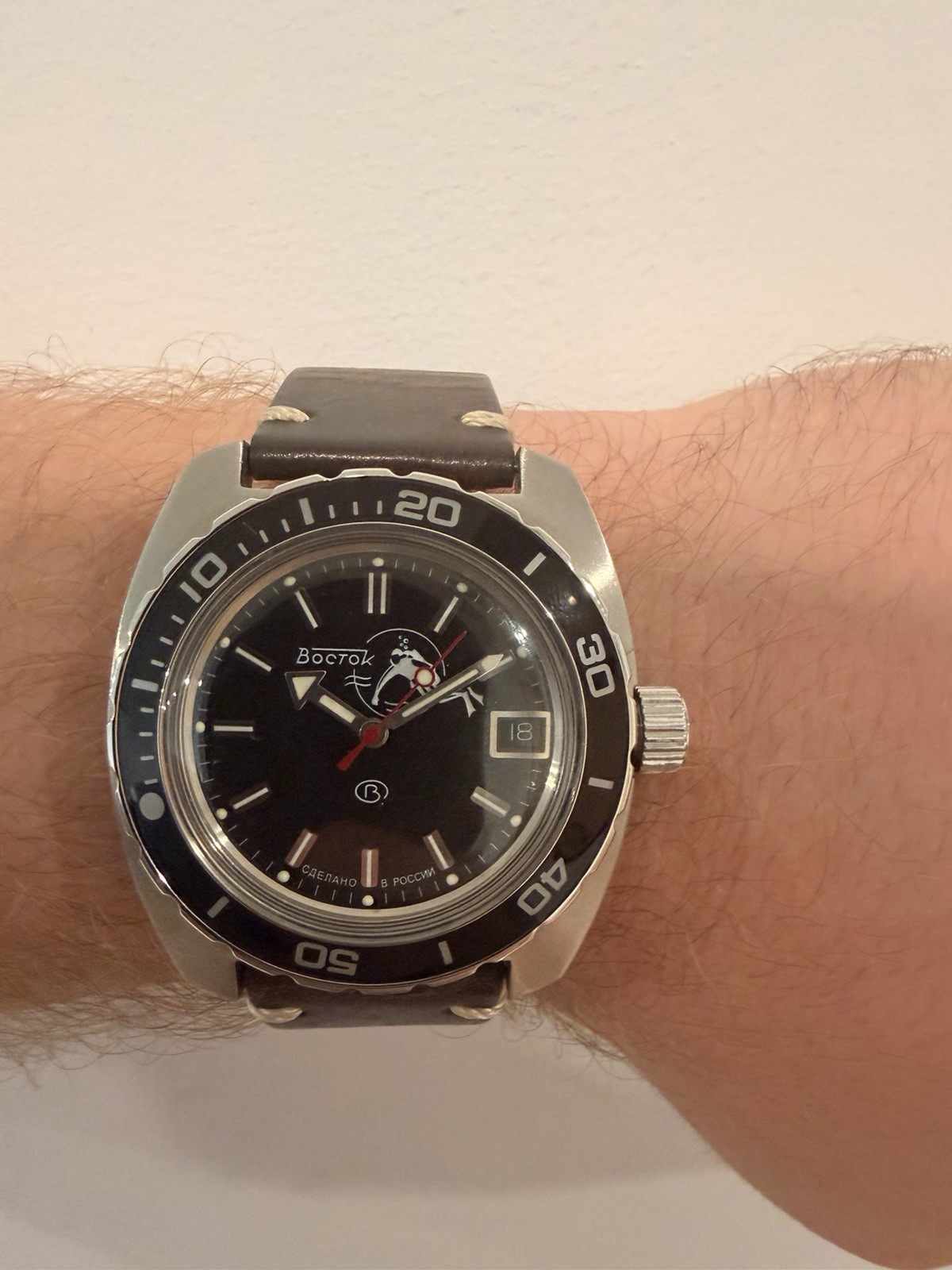 Boctok Diver Wristwatch Mechanical Black Dial NATO Strap Exhibition 200m