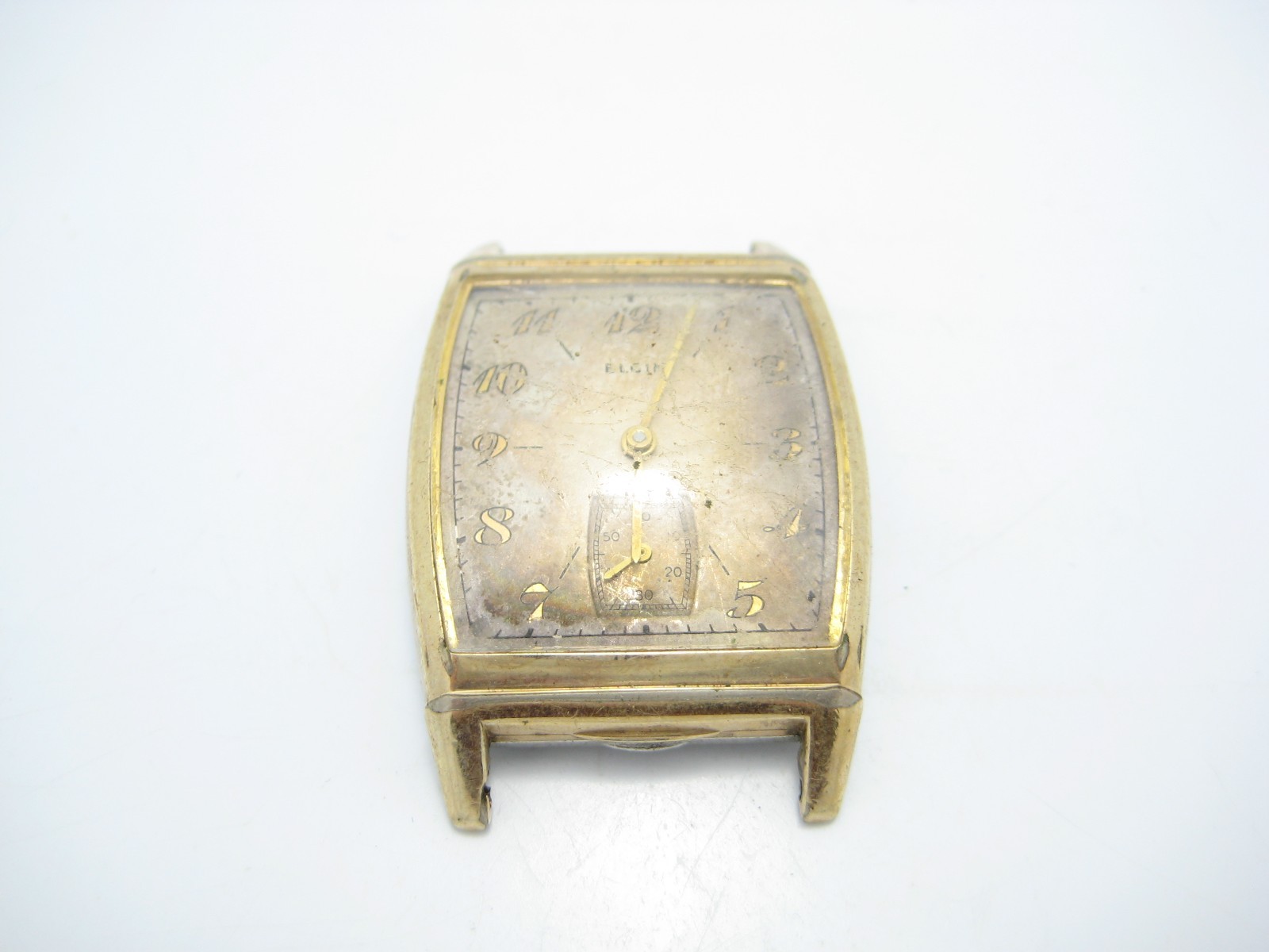 Vintage Gold Filled Elgin 25.6mm Tank Watch – Parts Only Not Working
