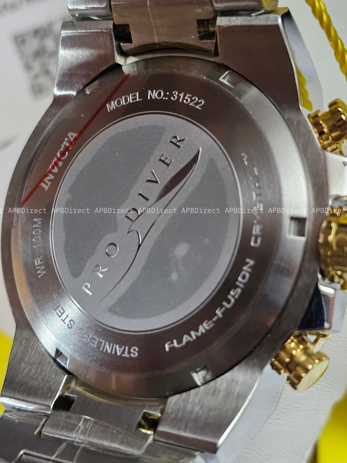 Invicta – Pro Diver – Very Thick Flame-Fusion Crystal Chronograph – mens watch