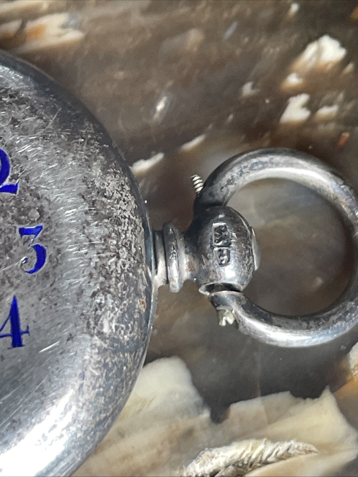 Antique Sterling Silver Half Hunter Pocket Watch Swiss Cylinder c. 1880s