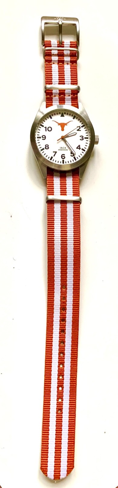Jack Mason Mens 40mm Watch & Nylon Strap ~ Colleges TX, TCU, Ole Miss & Others