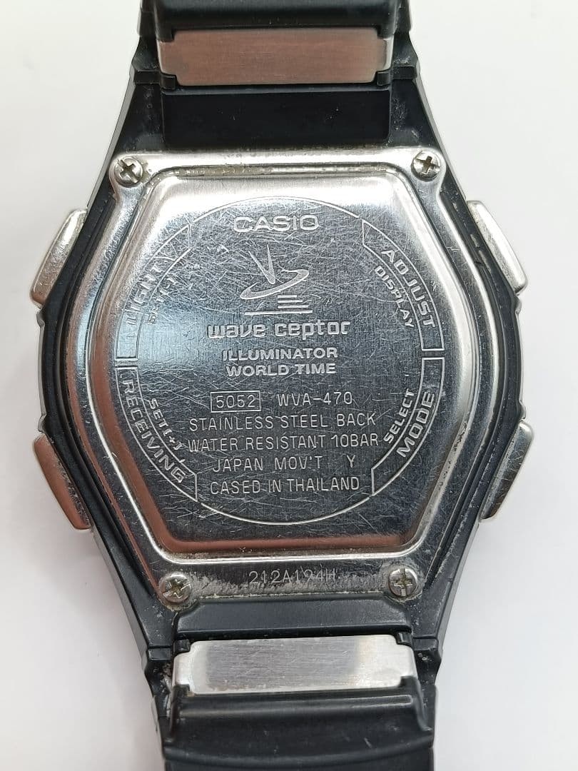 Excellent , Casio Wave Ceptor WVA-470 radio-controlled solar watch From Japan
