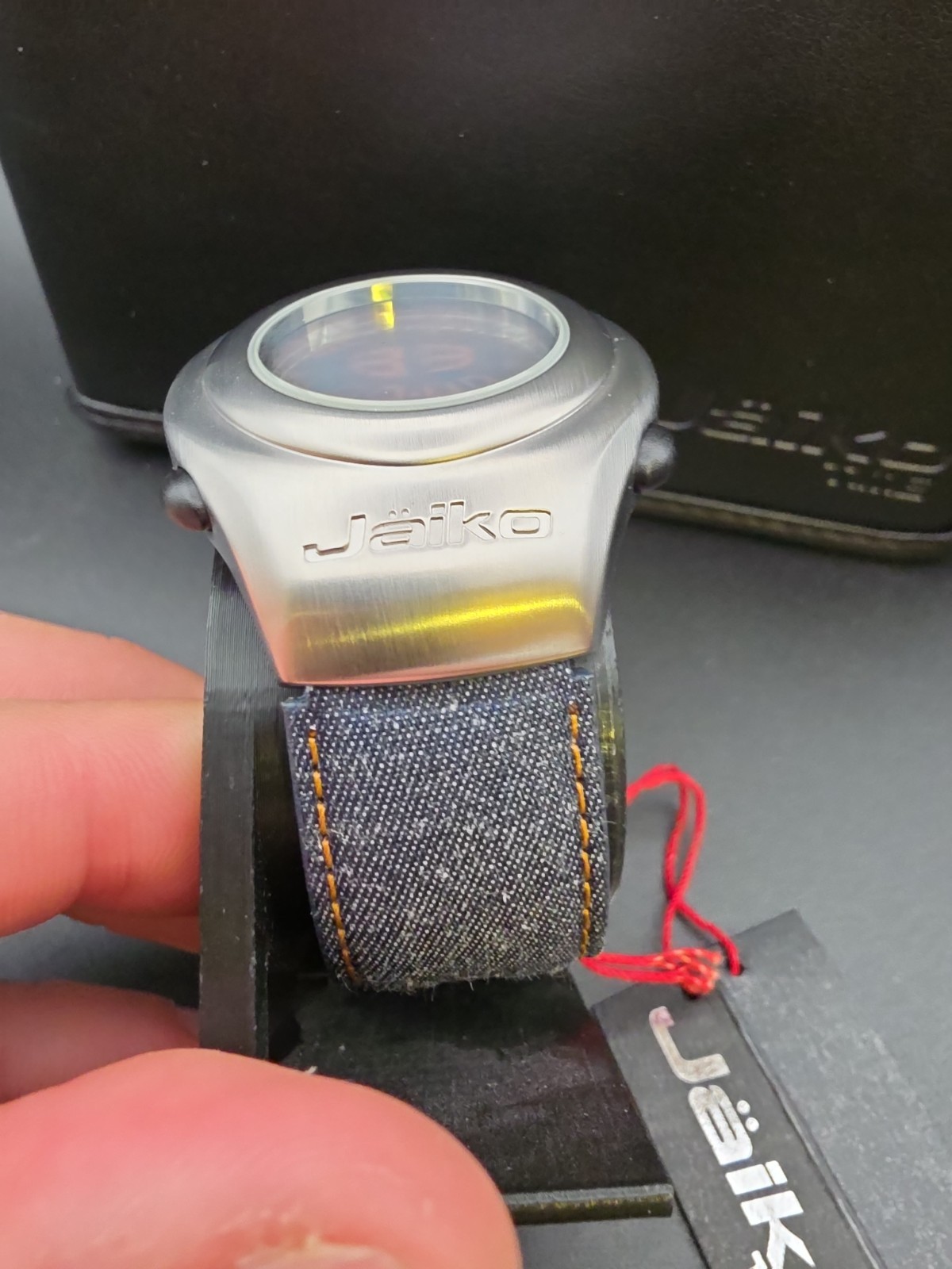 Jaiko Retro Digital LCD Watch BNWT Futuristic UFO Design Denim Strap Unisex