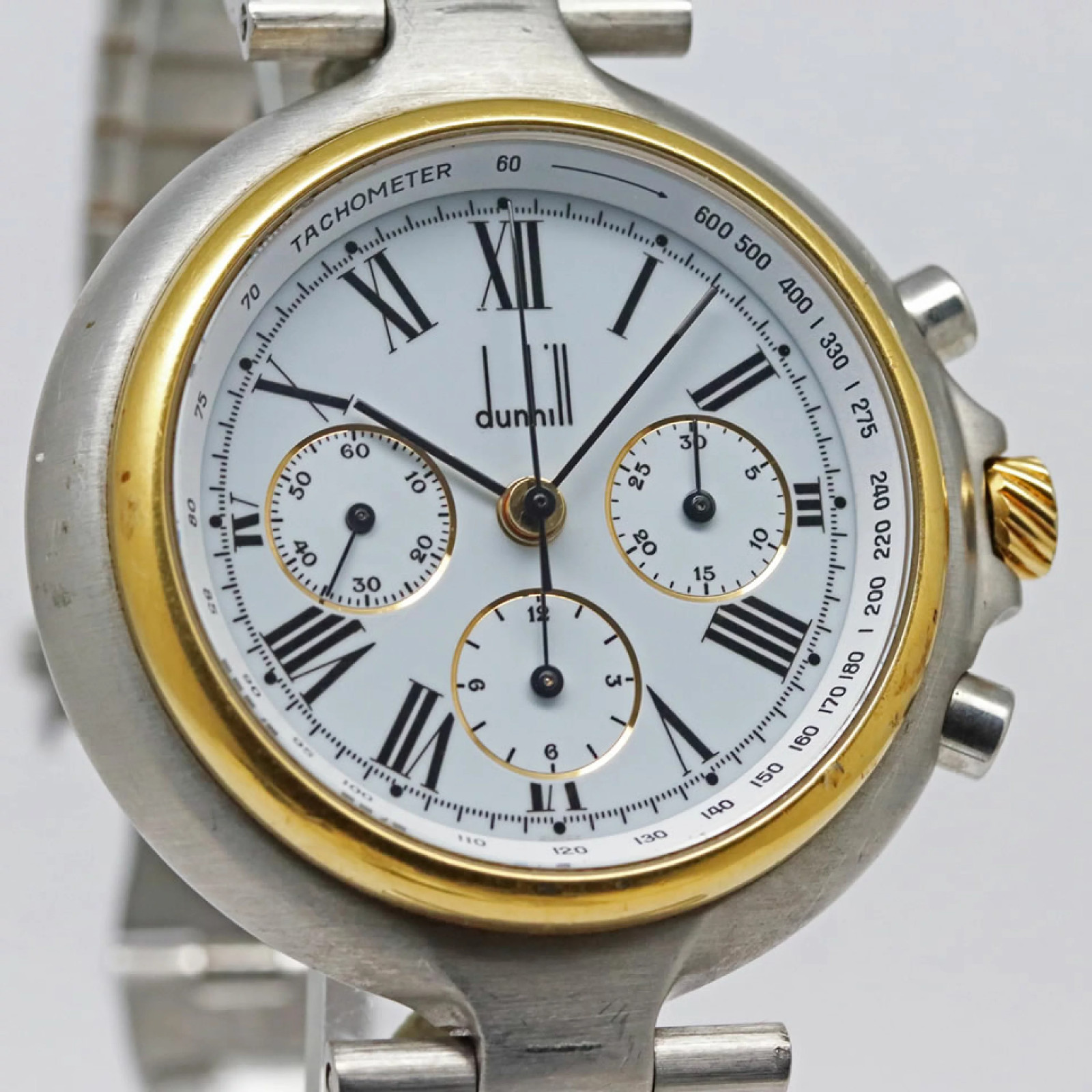 Dunhill Millennium Chronographs Lemania1873 LC28 White Dial 37mm Manual Men’s