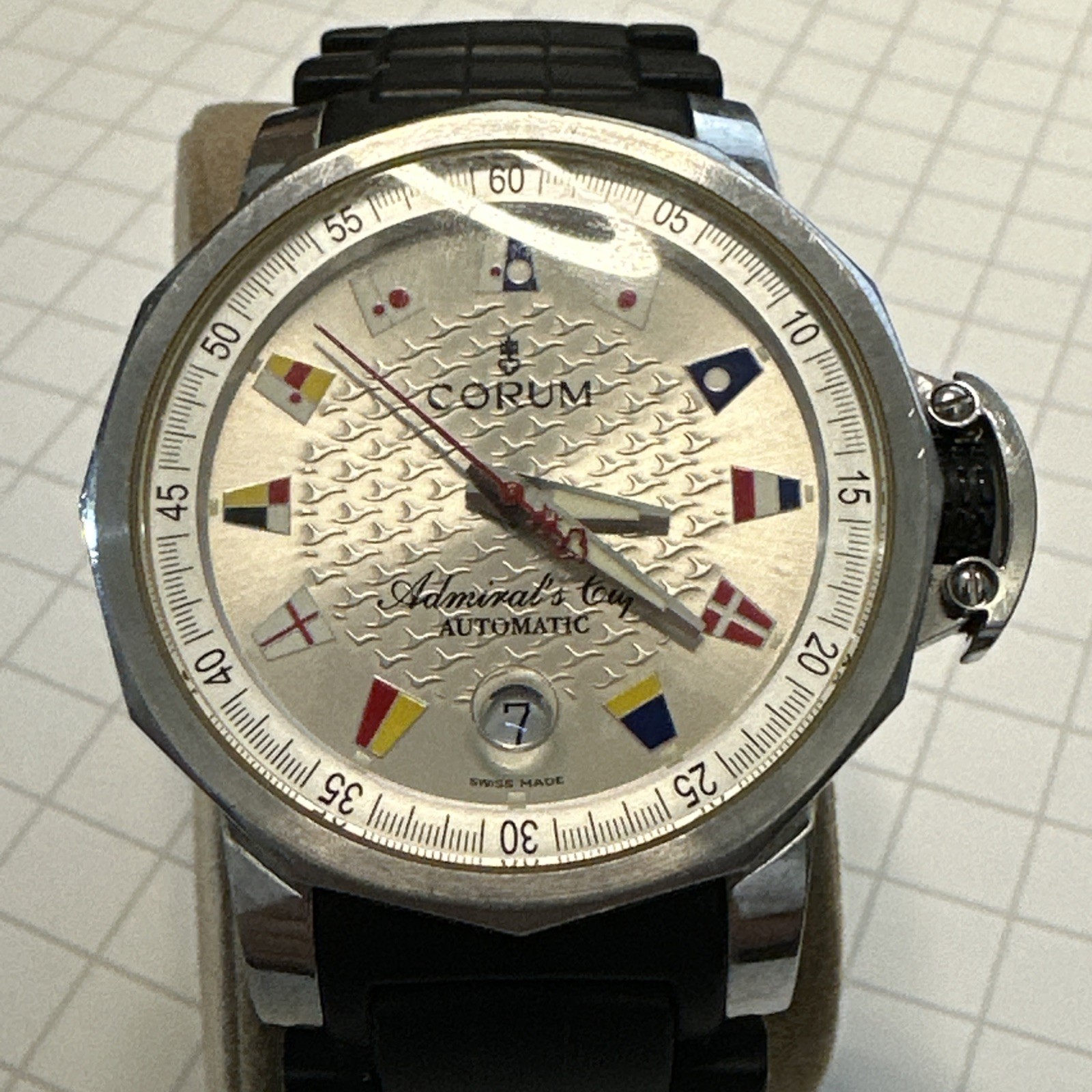 CORUM Admirals Cup Trophy 41 082.830.20 Stainless Steel Swiss Watch 100M