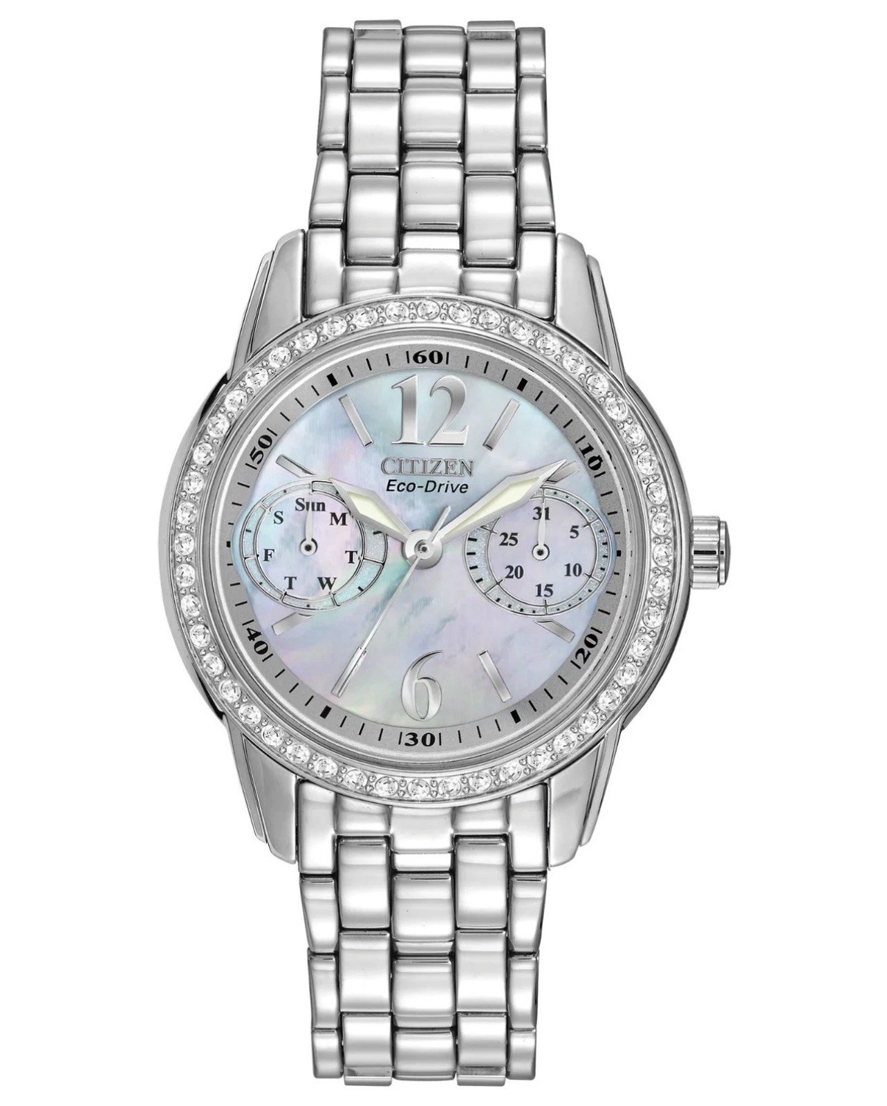 Citizen Eco-Drive FD1030-56Y 32 mm White Mineral Crystal Case with…