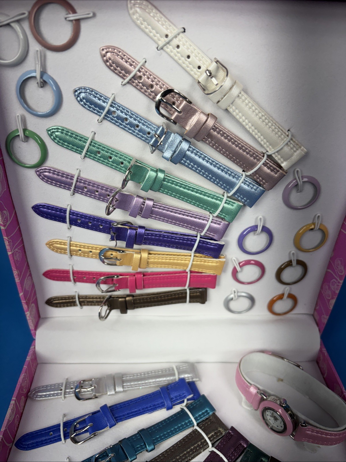 Vintage Princes 41 Interchangeable Watch Set Multi Color Band and Bezels