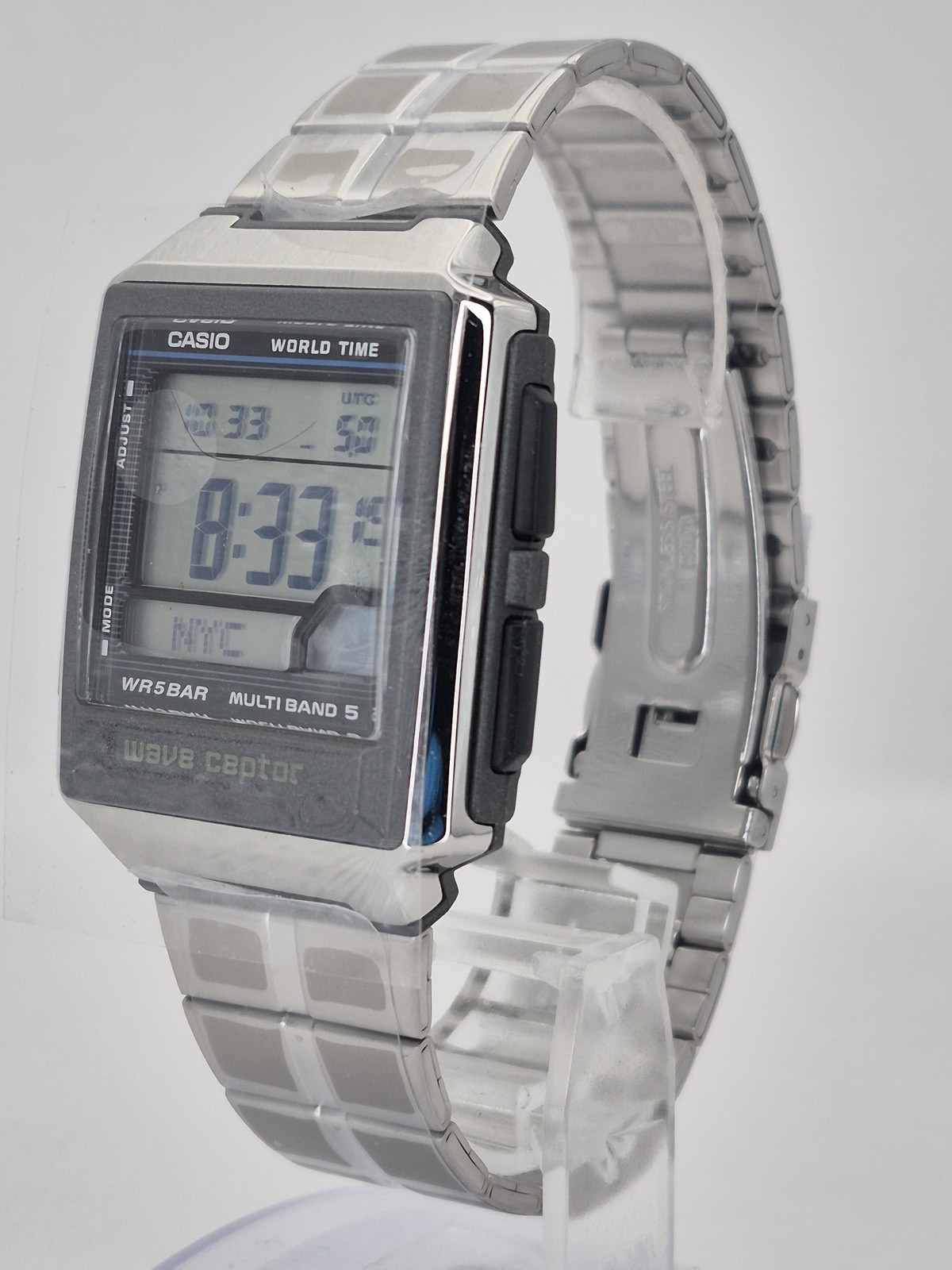 CASIO WAVE CEPTOR WV-59RD-1AJF Men’s Quartz Watch Digital Silver NEW Japan
