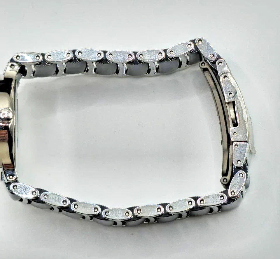 Rado Centrix Diamond Dial Swiss Quartz Ceramic Watch Sapphire Women Silver MOP