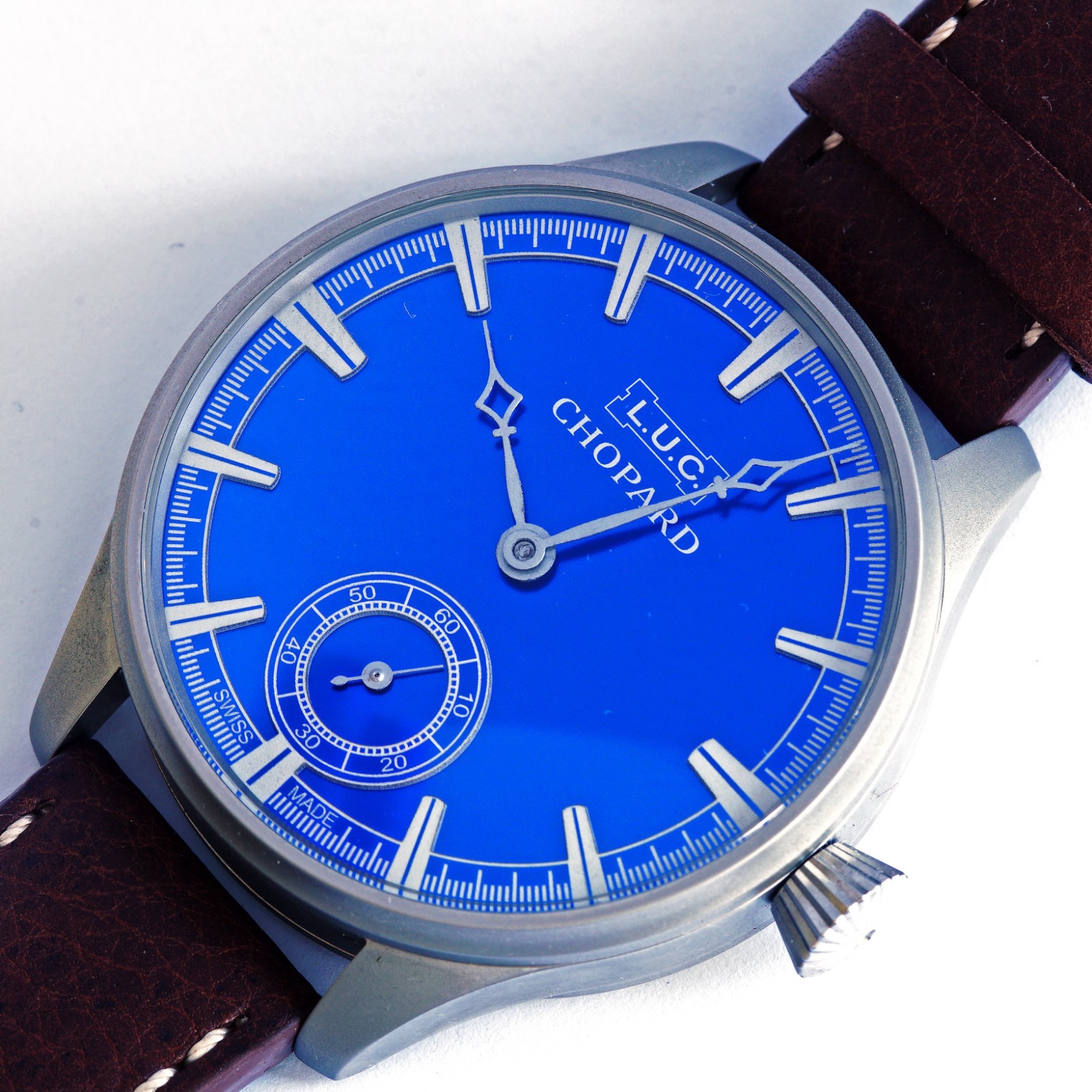 Antique LUC Chopard marriage watch vintage mechanical luxury men blue dial