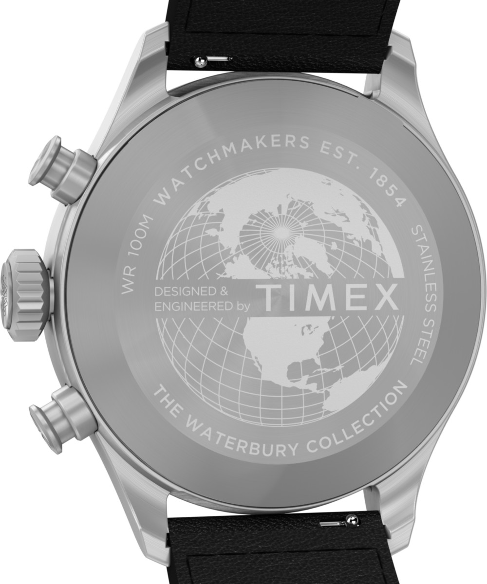 Timex Black Mens Chronograph Watch Waterbury Ace TW2Y19000