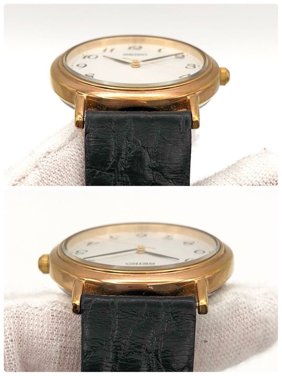 Battery replaced SEIKO 7N01 HZA0 Quartz Crystal Glass Seiko White Gold