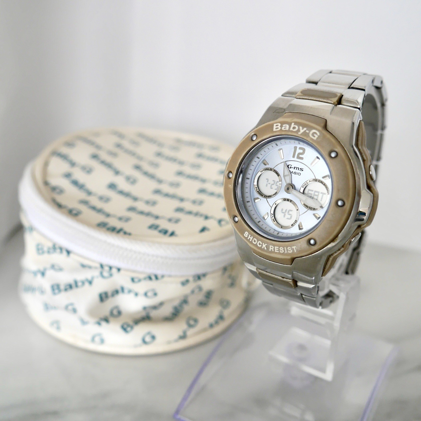 Casio Baby-G G-ms MSG-300D Women’s Watch Light Blue Dial w/ Pouch New Battery