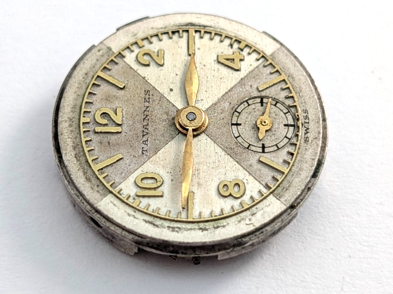 Vintage TAVANNES 15 Jewels Petite Ladies 17mm Swiss Watch Movement PARTS REPAIR