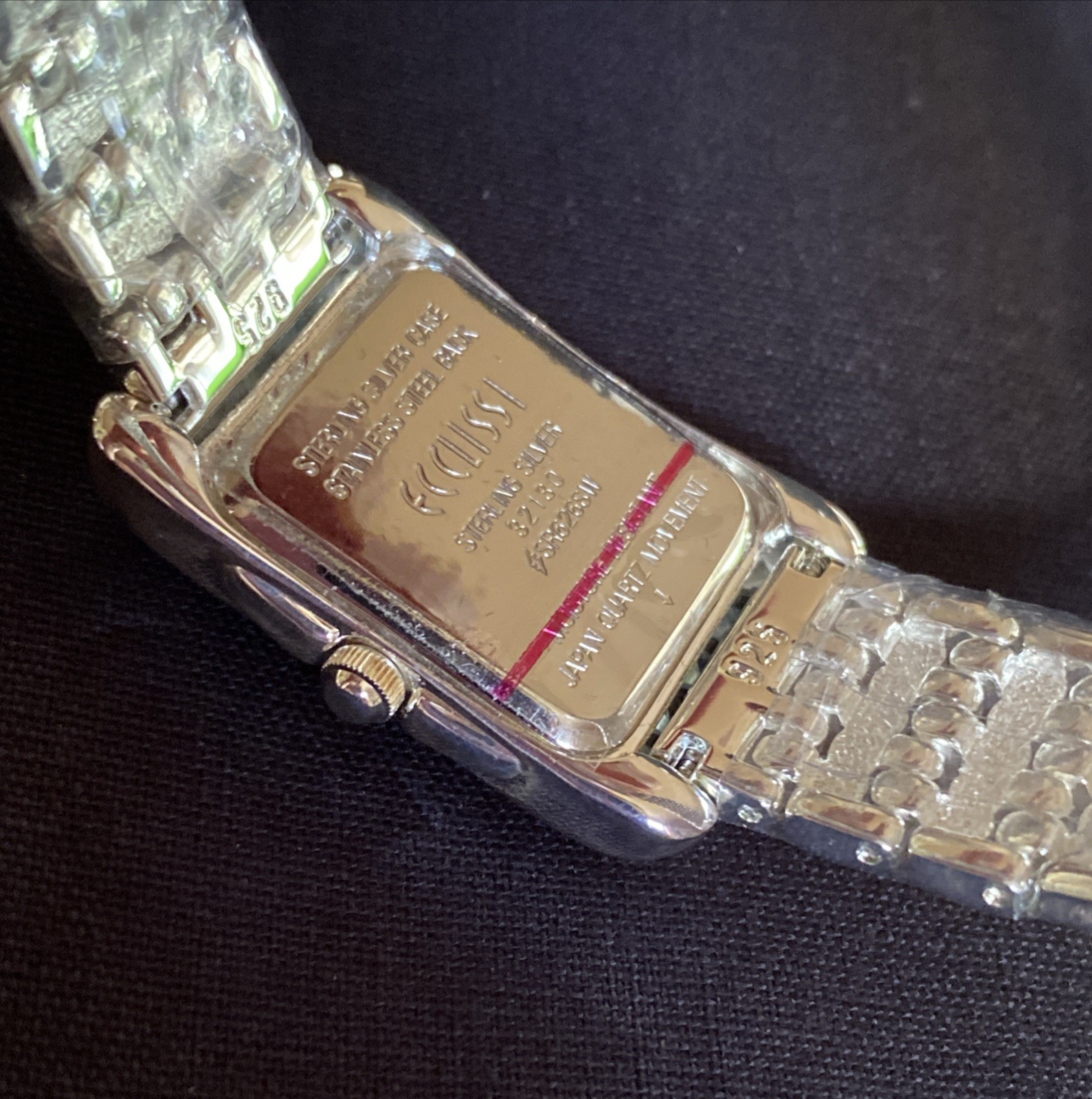 NIB Lady’s Sterling Silver ECCLISSI 925 Bracelet Watch New Battery 7/1/2026