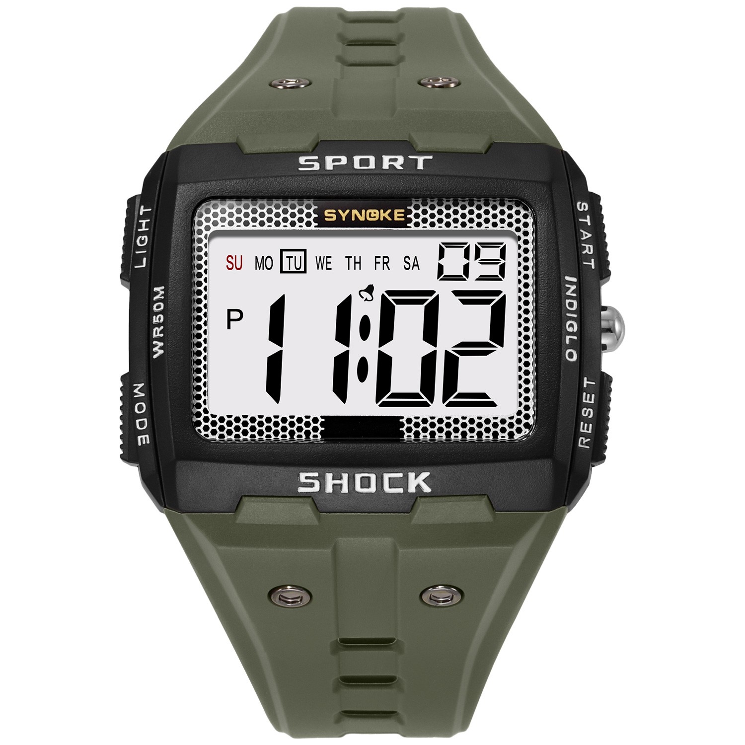 Full Numbers Big Size Digital Watch Water Resistant Electronic Wristwatch