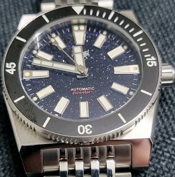 PHOIBOS Narwhal 200M Automatic Diver Watch PY061B Dark Blue Aventurine