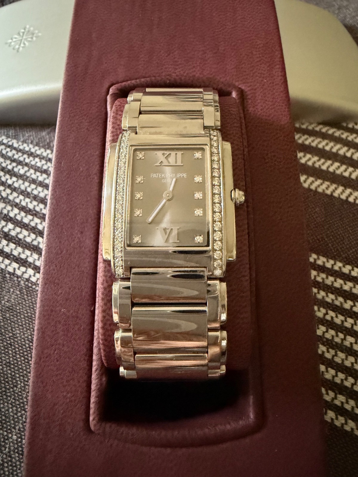 Patek Philippe Twenty-4 Slate Grey Diamond Dial Stainless Steel Box/ PAPERS