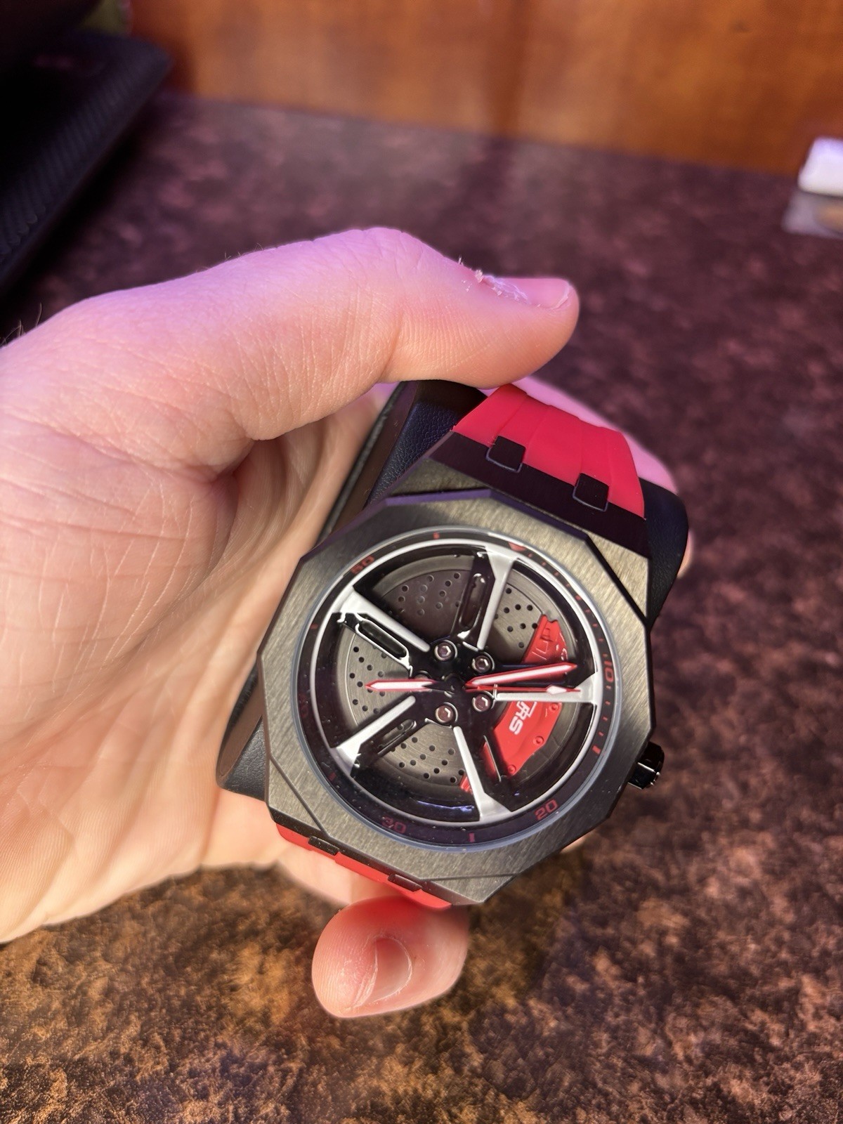 RS silicone spinning wheel watch