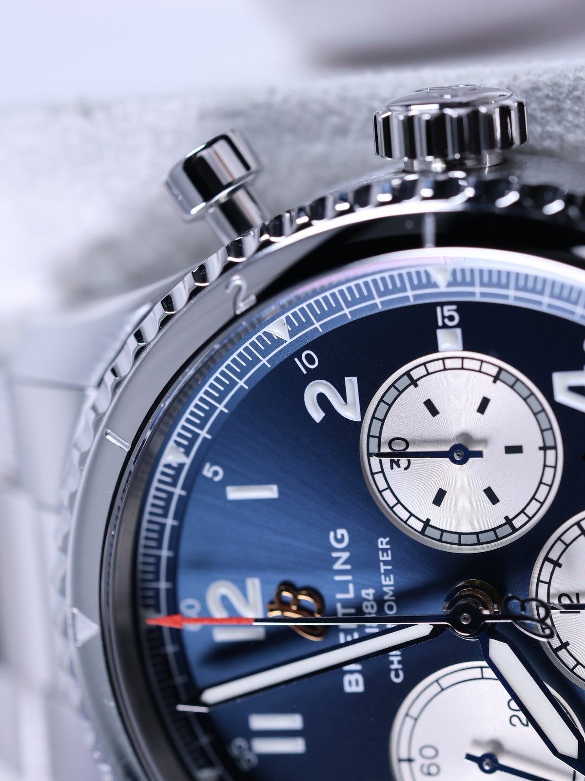 Breitling Aviator 8 B01 Chronograph 43 AB0119131C1A1 43mm Blue Dial Full Set