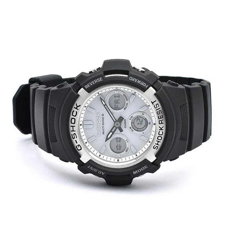 CASIO G-SHOCK AWG-M100S-7AJF White Dial Tough Solar Atomic Radio Men Watch NEW