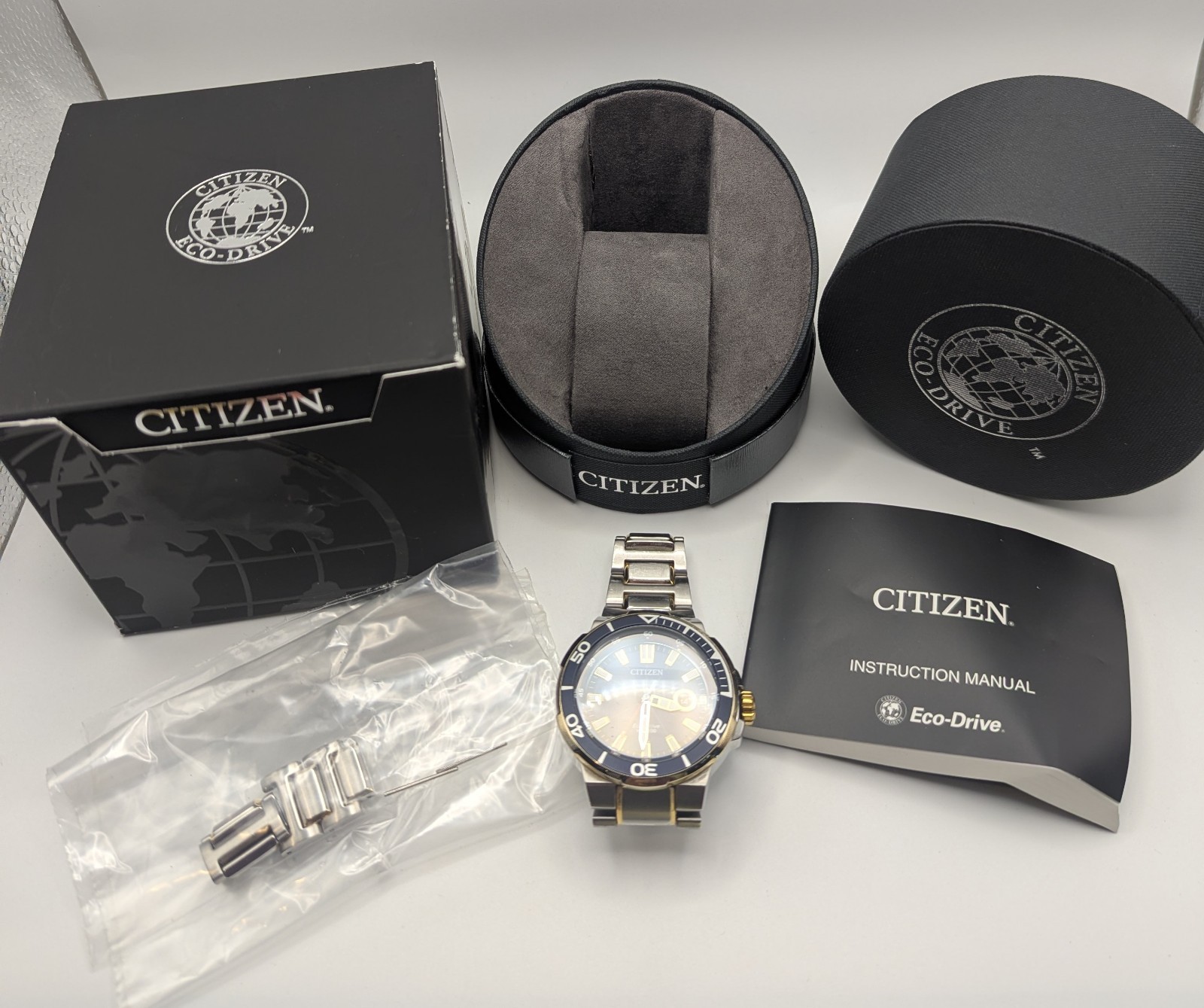 Citizen Endeavor Eco-Drive Blue Dial Two Tone Steel Men’s Watch BJ7144-52L