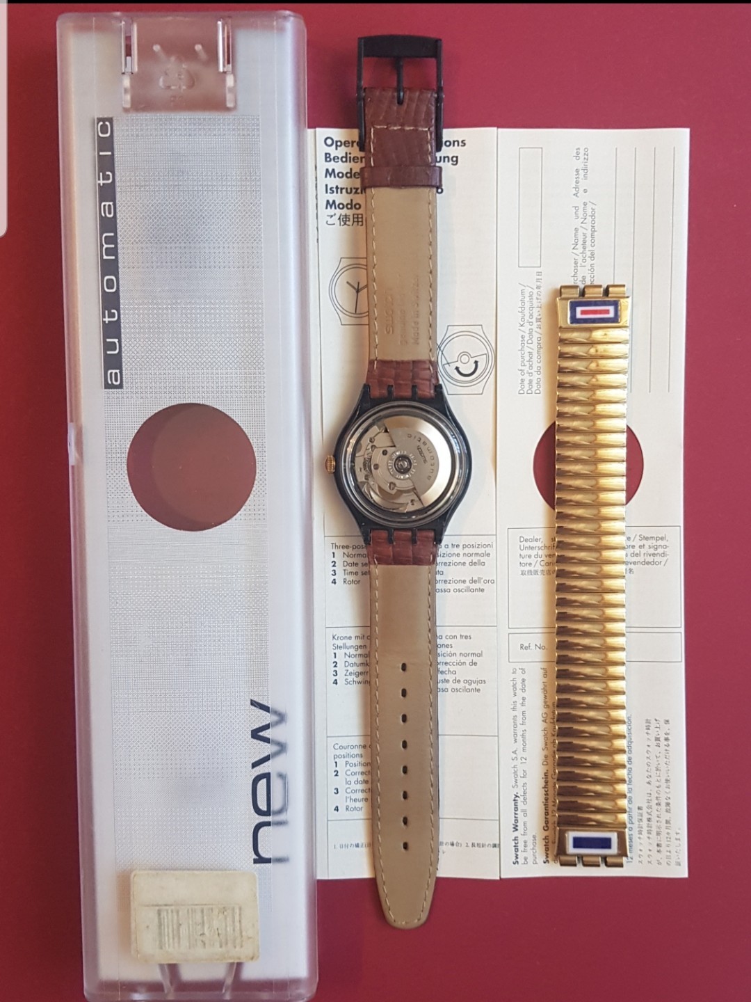ceas swatch mecanic- automatic – mecanism M51 – 23 rubine – Swiss Made.