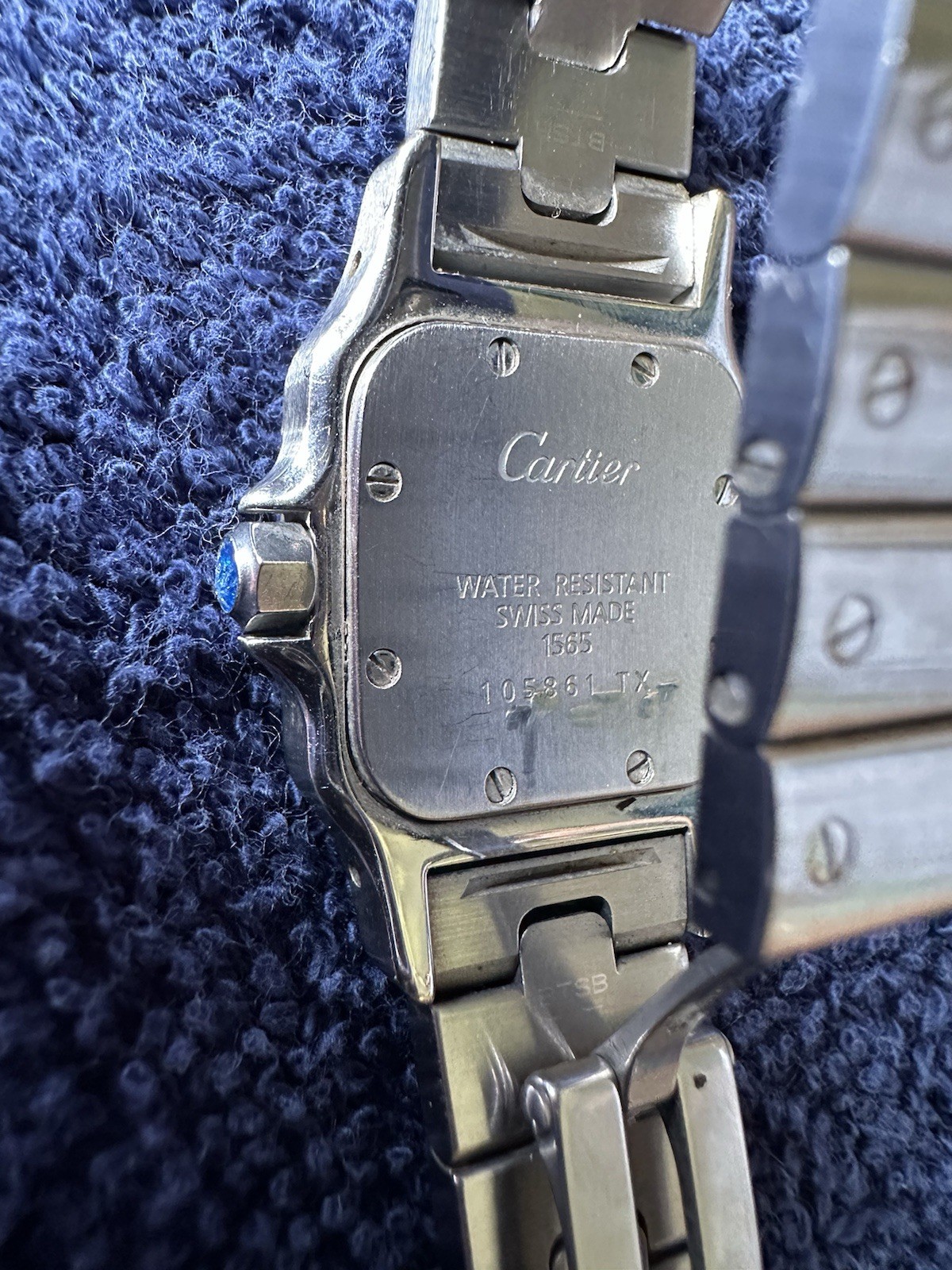 Vintage Cartier Santos Galbée Ref. 1565 Small 24mm Stainless Steel Quartz Watch