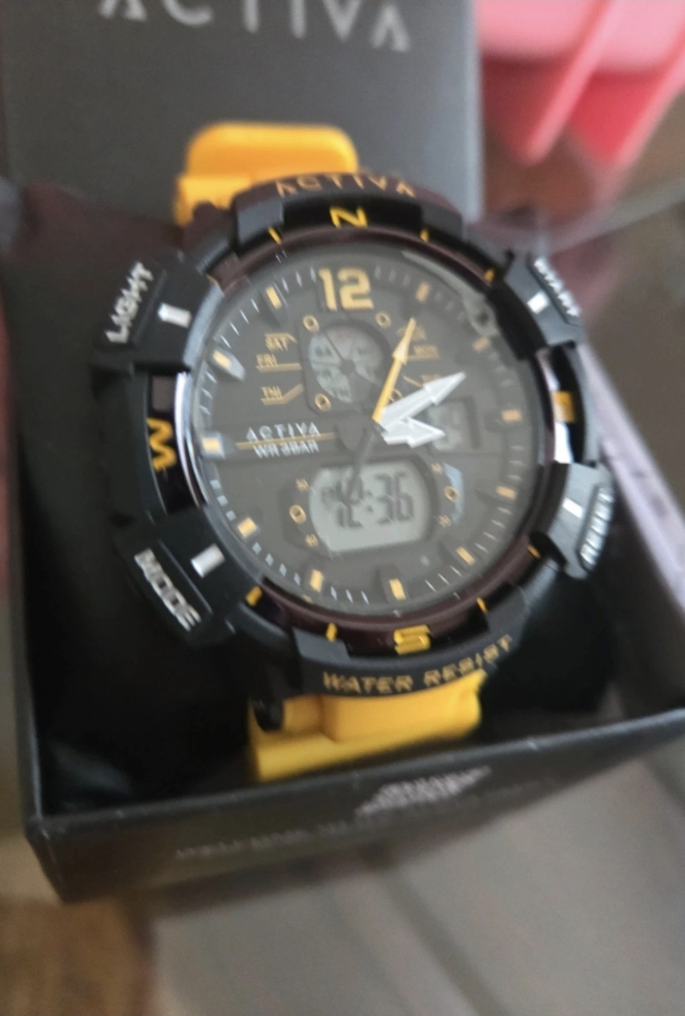 ACW8045-004 Activa X By Invicta Digital Men’s Watch Yellow 53mm