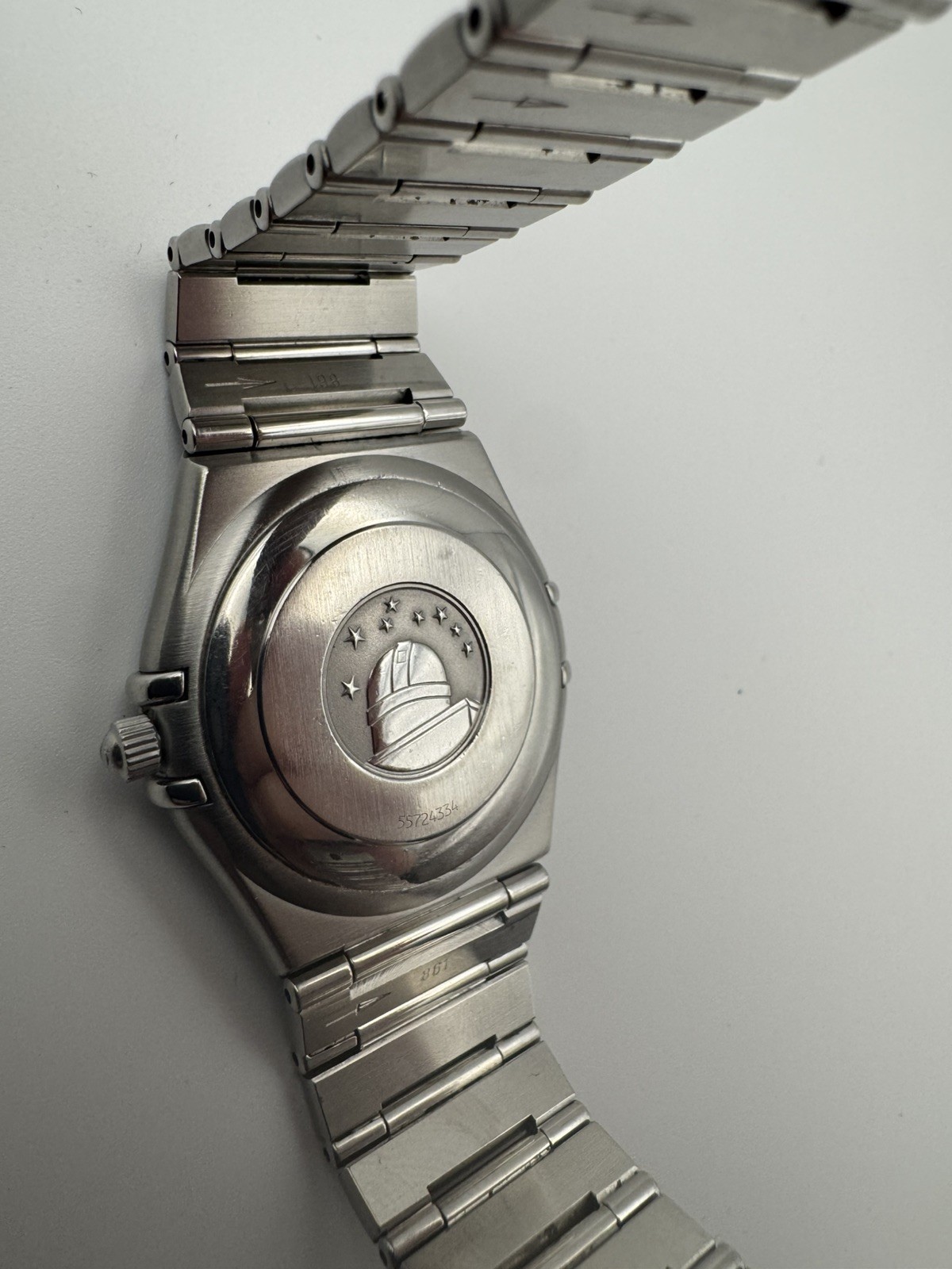 Omega Constellation Perpetual Calendar Quartz Blue/Gray Dial SS 36mm Date Watch
