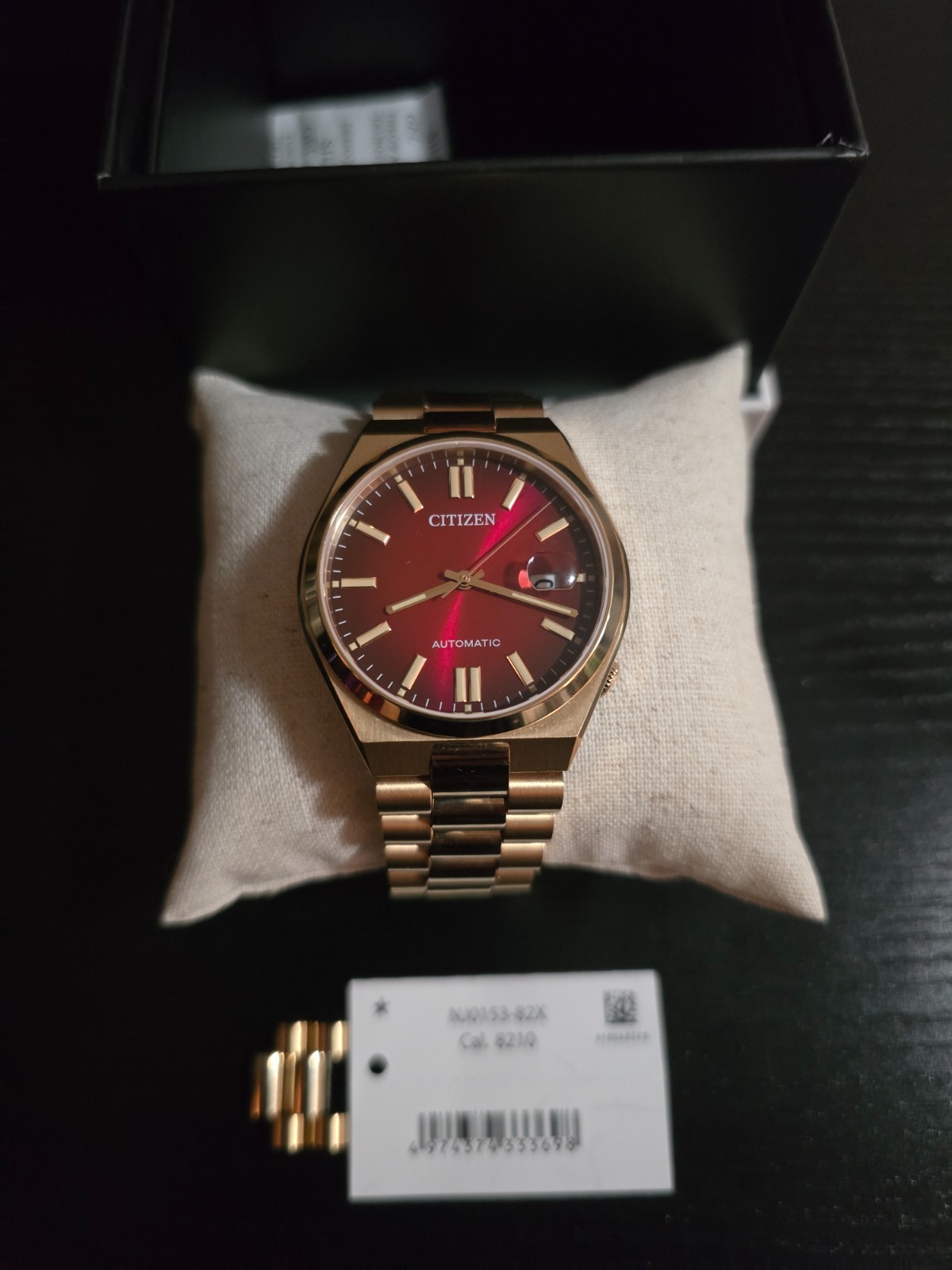 Citizen Tsuyosa NJ0153-82X Automatic Red Dial Stainless Steel 40mm Men’s Watch