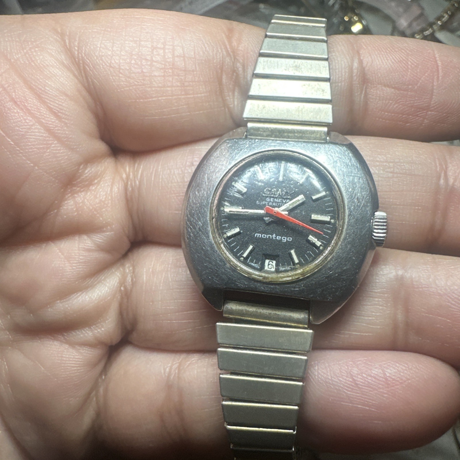 VTG Camy Super Automatic Geneve Montego Swiss Ladies Watch 29mm Need Servicing