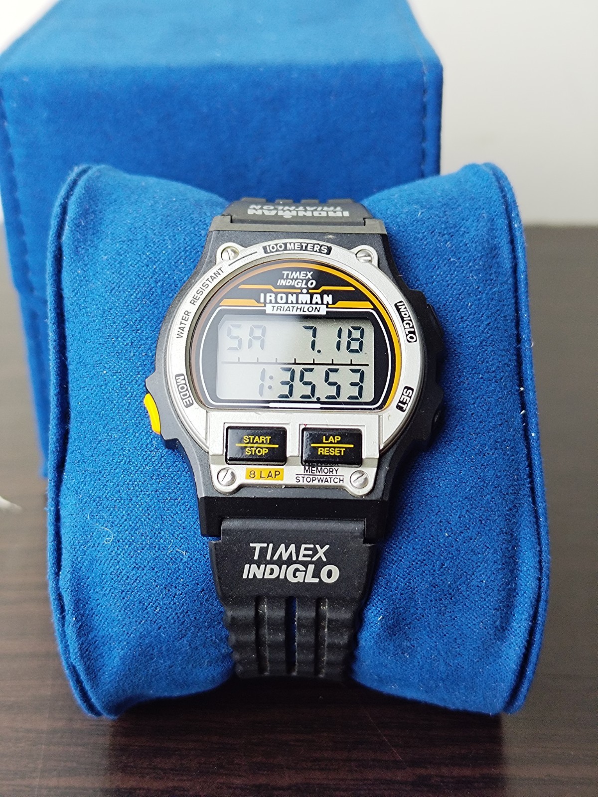 Timex Ironman 8 Lap, Model 746, Indiglo, New Battery – 1990s vintage