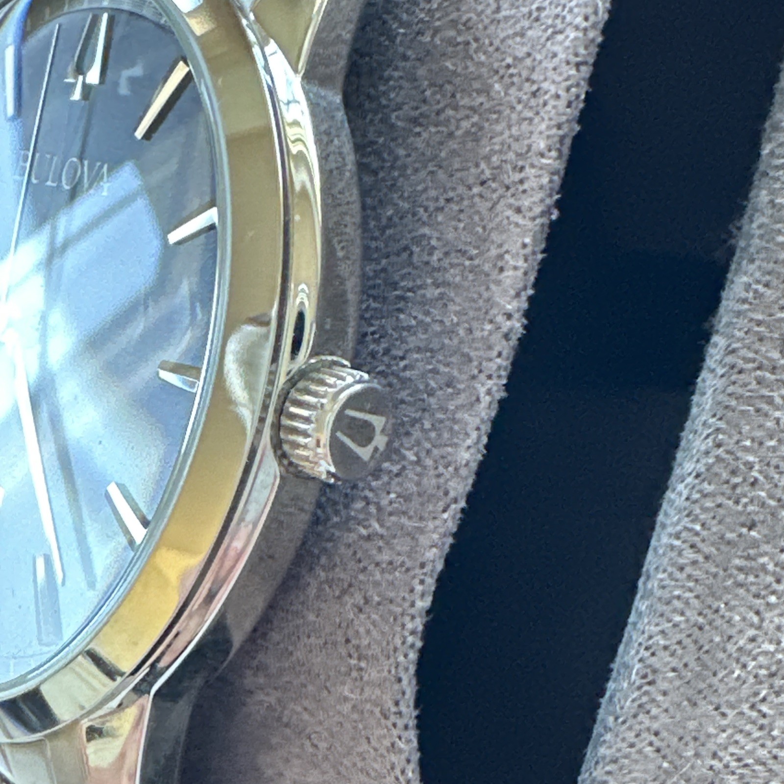 Bulova Sutton Men’s Quartz Silver Date Display Blue Dial Watch 40mm 96B338
