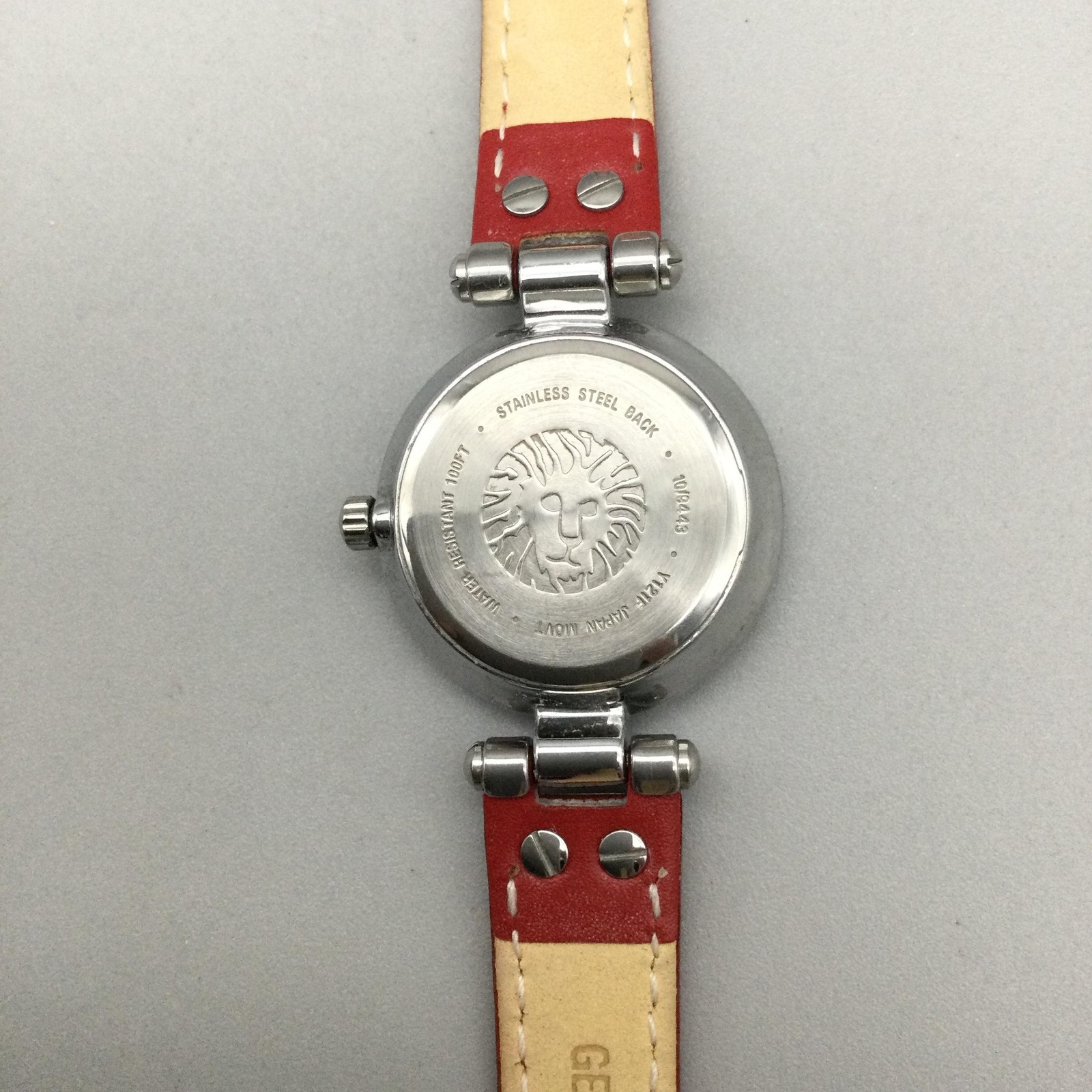 Anne Klein Womens Watch 26mm White Dial Red Leather Dress 10/2143 New Battery