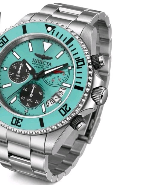 Invicta Pro Diver Mens Watch 44mm Turquoise Steel 51123 MSRP $249 WR 200M