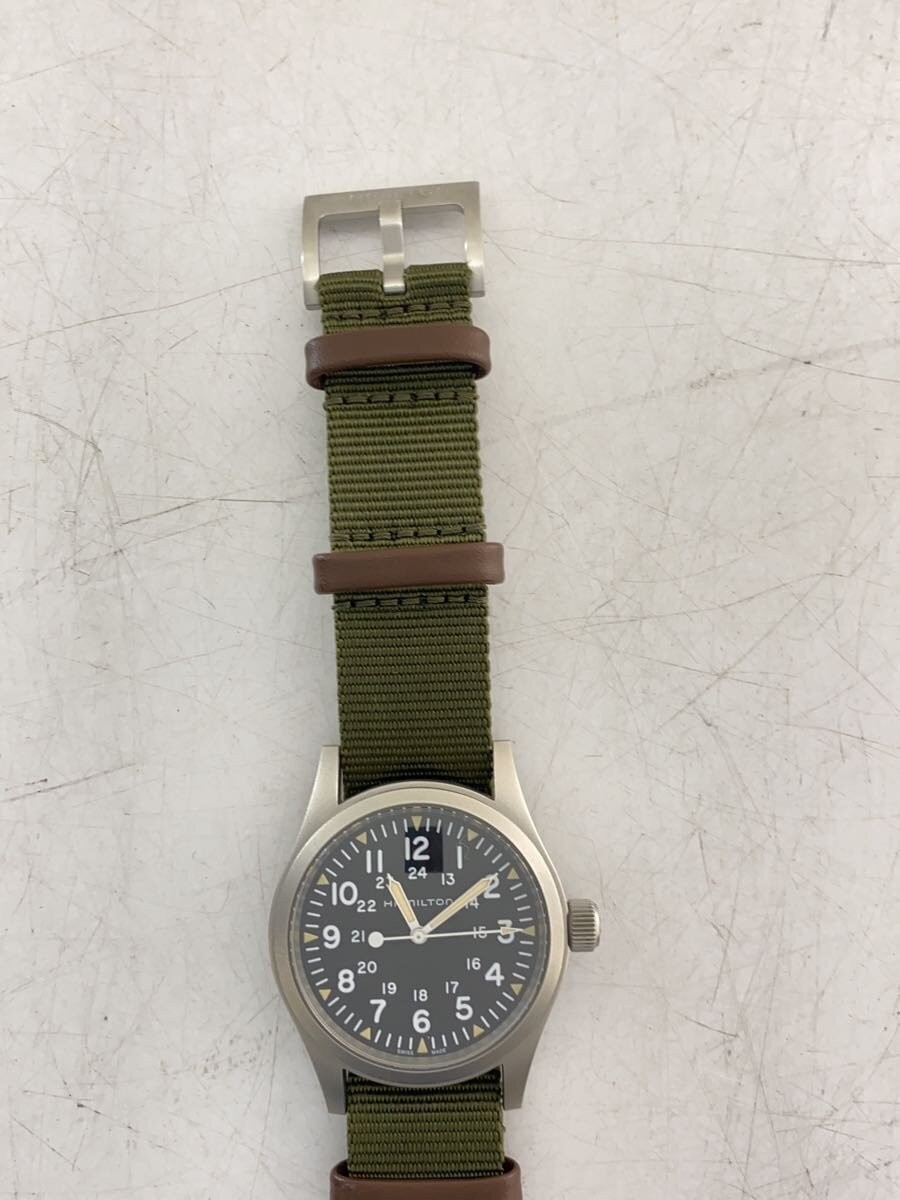 HAMILTON H694390 Black Quartz SS Analog Nylon Watch