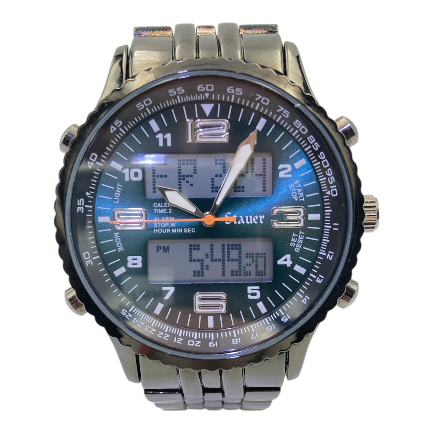 Stauer Metropolis Chronograph 32262 Calendar Dual Time Works